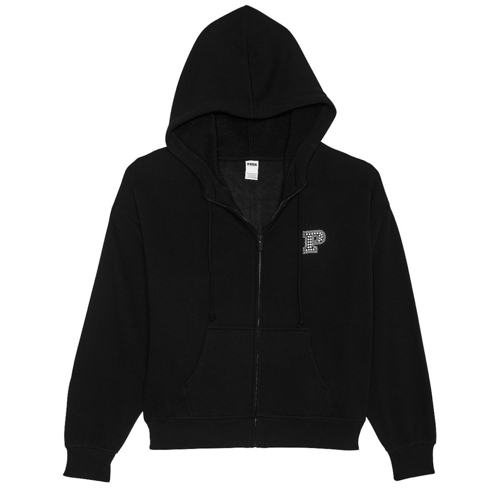 Victoria’s Secret PINK Ivy Fleece Campus bling Full-Zip Hoodie - Picture 3 of 7
